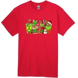 Grinch Festive Drinks Red T-Shirt
